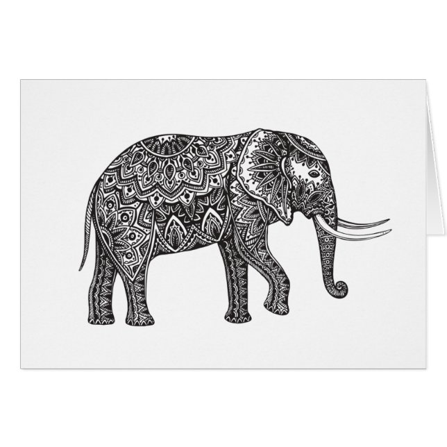 Fantasie-Elefant-Gekritzel (Vorderseite (Horizontal))