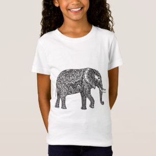 Fantasie-Elefant-Gekritzel T-Shirt