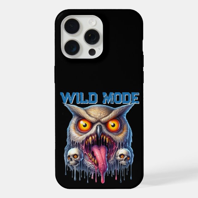 Fantasie-Eule im Wild-Modus iPhone 15 Pro Max Hülle (Rückseite)