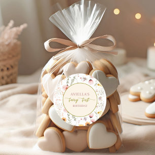 Fantasie Fee erste Wildblume Runder Aufkleber