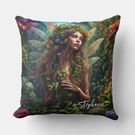 Fantasie Fee im Garten Kissen