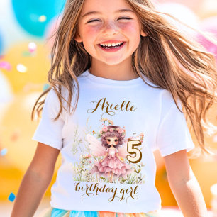 Fantasie Fee Wildblume Pastell Geburtstag T-Shirt