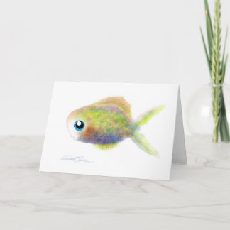 Fantasie-Fische: Der mit blauen Augen Junge Karte