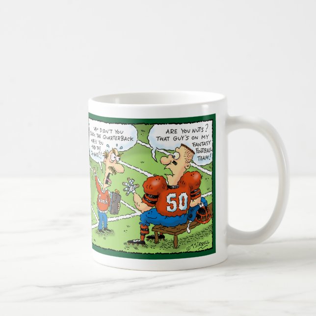 Fantasie-Fußball-Cartoon Kaffeetasse (Rechts)