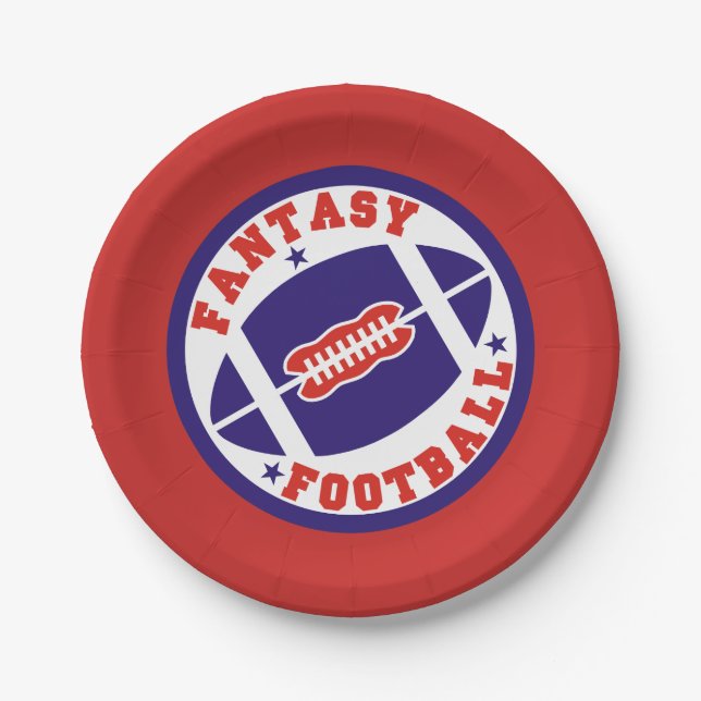 Fantasie-Fußball-Entwurfs-Party Pappteller (Vorderseite)