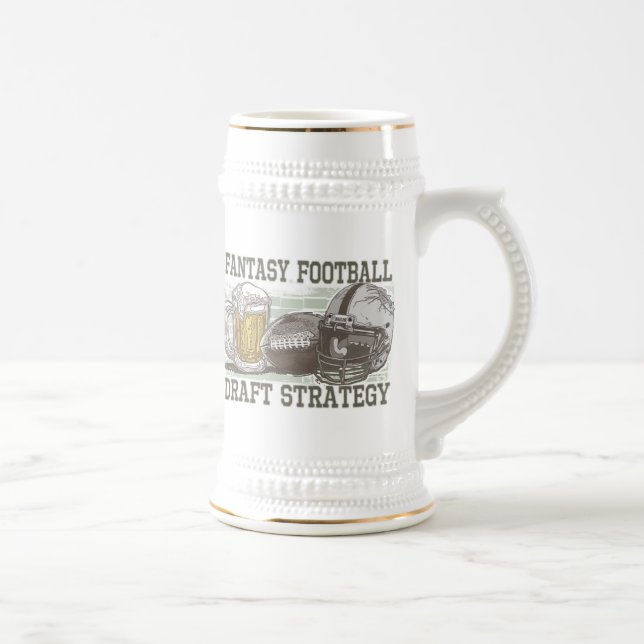 Fantasie-Fußball-Entwurfs-Strategie Bierglas (Rechts)