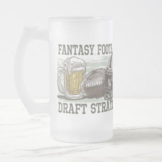 Fantasie-Fußball-Entwurfs-Strategie Mattglas Bierglas