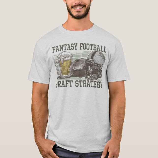 Fantasie-Fußball-Entwurfs-Strategie T-Shirt (Vorderseite)