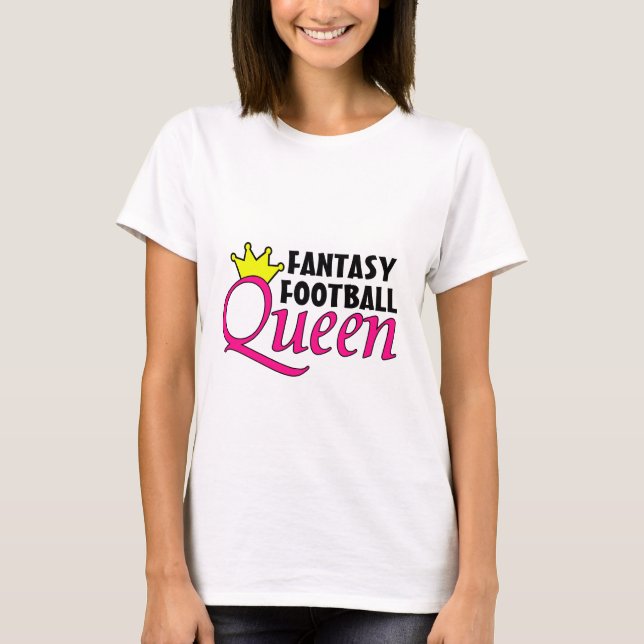 Fantasie-Fußball-Königin für weißes Shirt (Vorderseite)