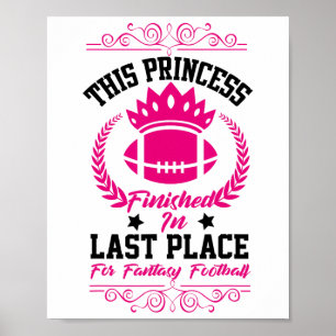Fantasie Fußball Prinzessin Lustiges Party-Design Poster