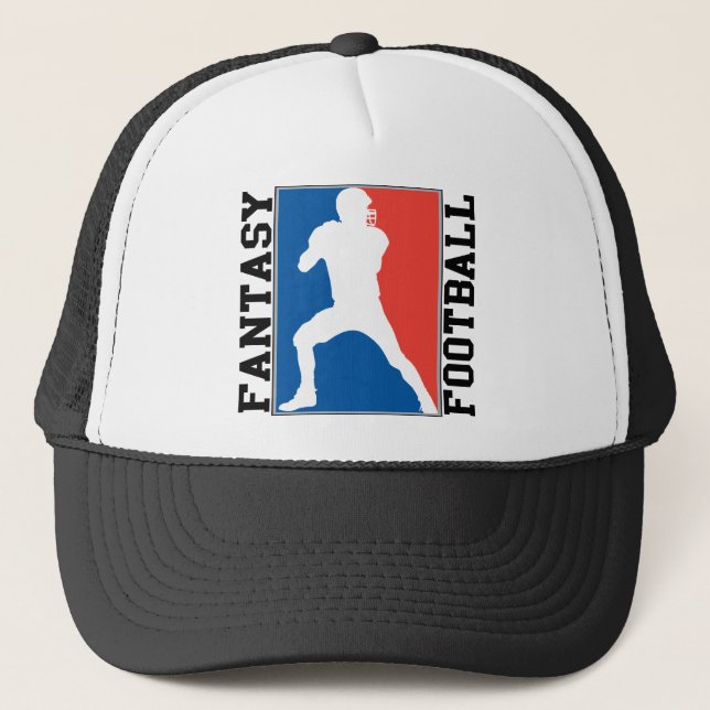 Fantasie-Fußball, rotes weißes und blaues Logo Truckerkappe (Vorderseite)