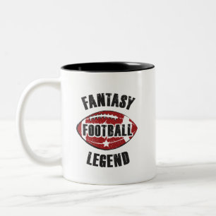Fantasie-Fußball - schwärzen Sie 11 Unze Zwei-To Zweifarbige Tasse