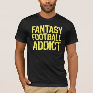 Fantasie-Fußball-Süchtig-Gelb T-Shirt