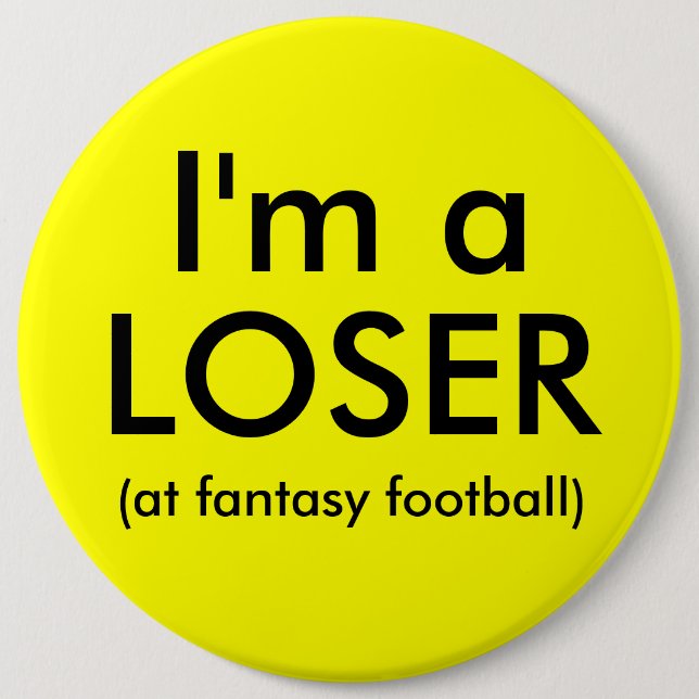 Fantasie-Fußball-Verlierer-Knopf Button (Vorderseite)