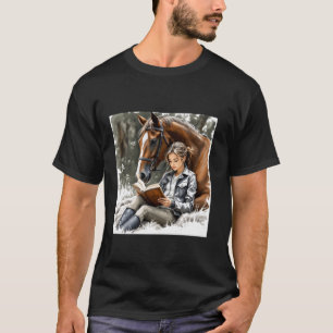 Fantasie-Garten-Pferd-Mädchen T-Shirt