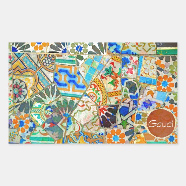 Fantasie. Gaudi. Abbildung 2 Rechteckiger Aufkleber (Vorderseite)