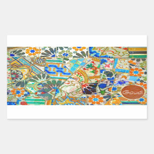 Fantasie. Gaudi. Abbildung 2 Rechteckiger Aufkleber