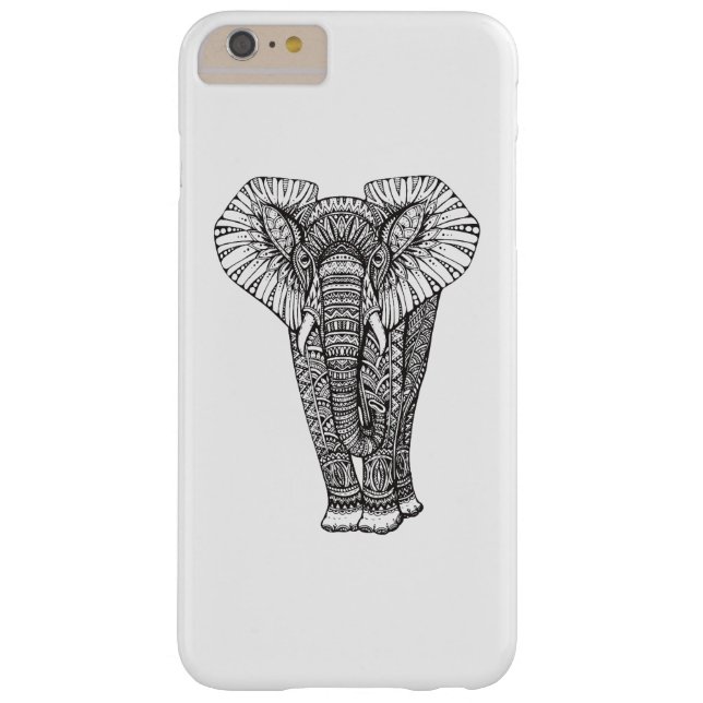 Fantasie-gemustertes Elefant-Gekritzel Case-Mate iPhone Hülle (Rückseite)
