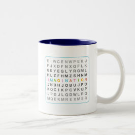 Fantasie im Puzzle Zweifarbige Tasse