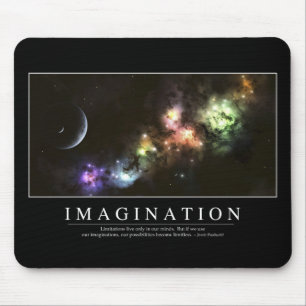 Fantasie: Inspirierend Zitat Mousepad