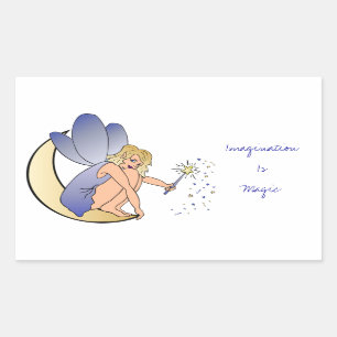 Fantasie ist Magie Fairy Rechteckiger Aufkleber
