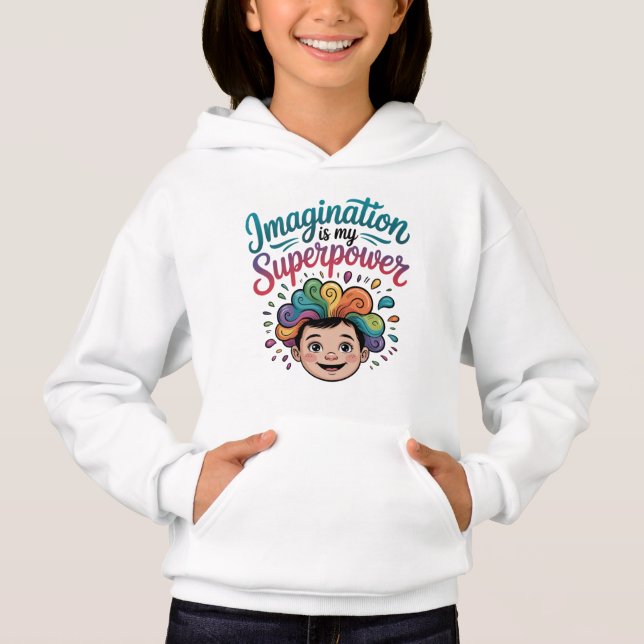 Fantasie ist meine Supermacht Hoodie (Vorderseite)