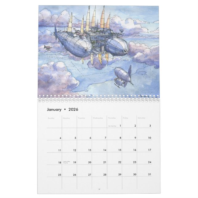 Fantasie-Landschaften Kalender (Jan 2026)