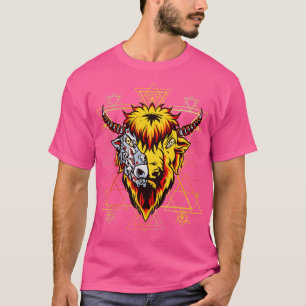 Fantasie Mechanischer Metallbison T-Shirt