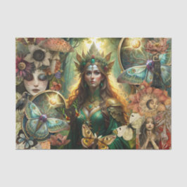 Fantasie-Mixed-Media-Collage-Decoupage Seidenpapier