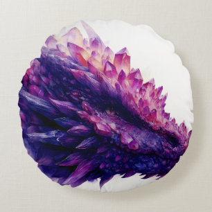 Fantasie Mystical Amethyst Crystal Dragon Beast Rundes Kissen