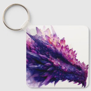 Fantasie-Mystik-Amethyst-Kristall-Drache-Beast Schlüsselanhänger