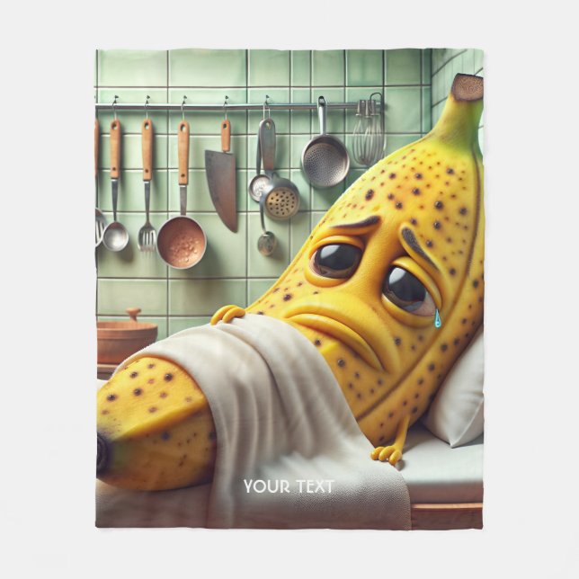 Fantasie Niedlich Bad Gefühl Banana Fleecedecke (Vorderseite)