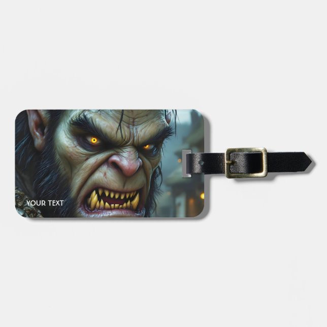 Fantasie Niedlich Big Strong Warrior Gepäckanhänger (Vorderseite horizontal)