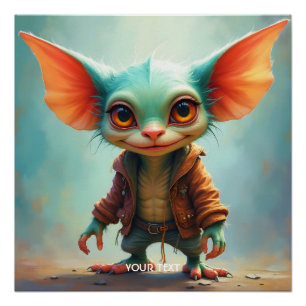 Fantasie Niedlich Kleine Adorable Kreatur Poster