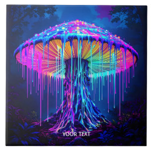 Fantasie Niedlich Mushroom Surreal Forest Fliese