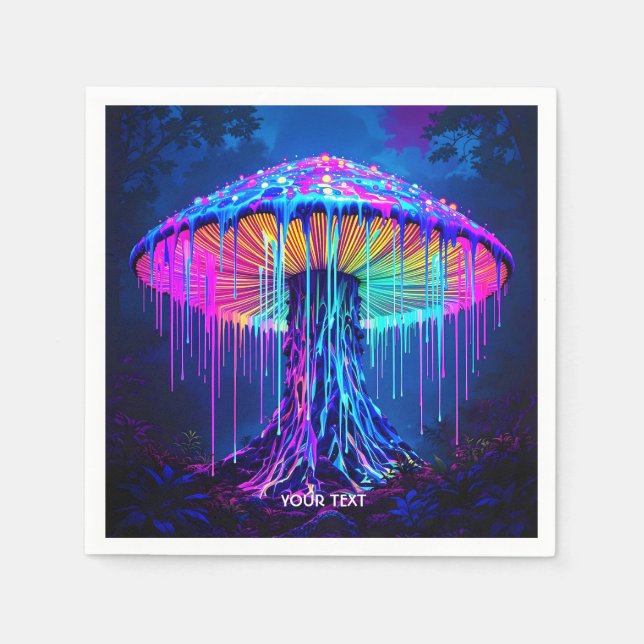 Fantasie Niedlich Mushroom Surreal Forest Serviette (Vorderseite)