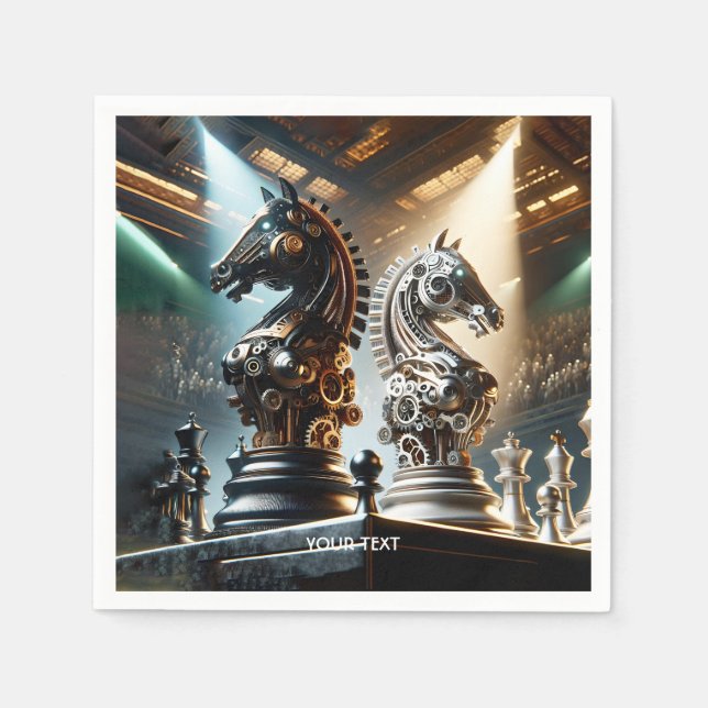 Fantasie Niedlich Schach Rituale Stücke Serviette (Vorderseite)