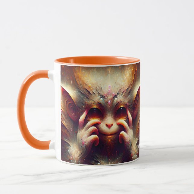 Fantasie Niedlich seltsam Schöne Kreatur Tasse (Links)
