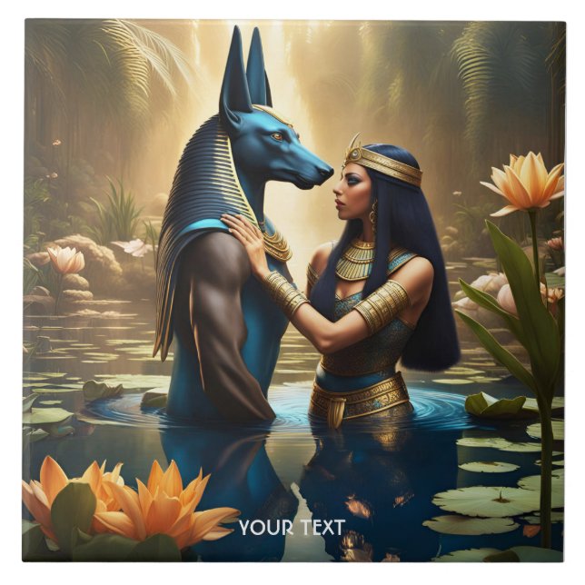 Fantasie Niedlich Vivid Ägypten Gott Frau Fliese (Vorderseite)