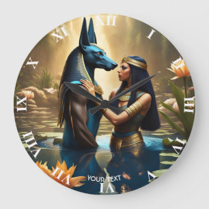 Fantasie Niedlich Vivid Ägypten Gott Frau Große Wanduhr