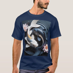 Fantasie Niedlich zwei Koi Fische T-Shirt