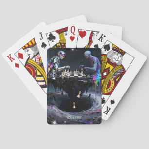 Fantasie Niedlich zwei Schachspieler Spielkarten