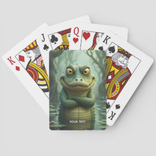 Fantasie Niedliche gry Krokodile Bäume Spielkarten