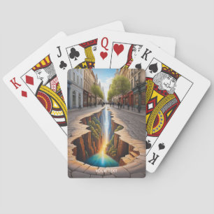 Fantasie Niedliche, lebendige optische Illusion St Spielkarten