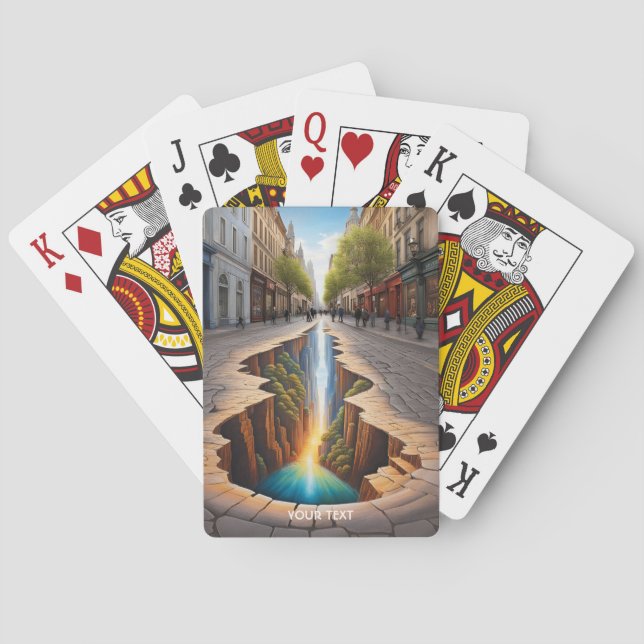 Fantasie Niedliche, lebendige optische Illusion St Spielkarten (Rückseite)