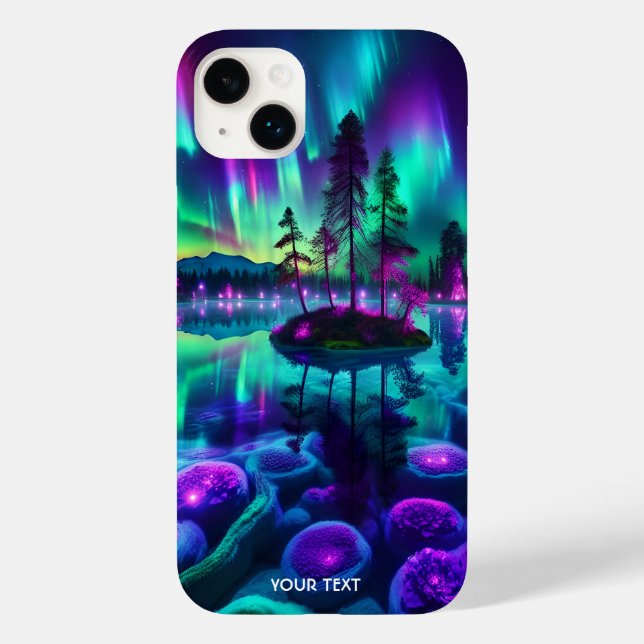 Fantasie Niedliche Lila Grüntöne Case-Mate iPhone 14 Plus Hülle (Rückseite)