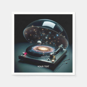 Fantasie Niedliche Vinyl Player Space Serviette