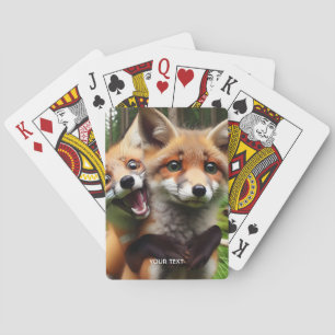 Fantasie Niedlichen Foxenwald Spielkarten