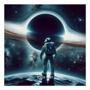 Fantasie Niedlicher Astronaut Poster