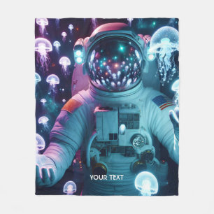 Fantasie Niedlicher Astronautenquellenraum Fleecedecke